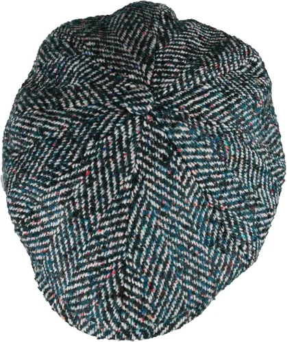 Vista 6 de GORRA DE BOY DE 8 PANELES DE LANA TWEED BOY, GORRA PLANA BAKER BOY, GORRA DE INVIERNO PARA HOMBRE verde azulado