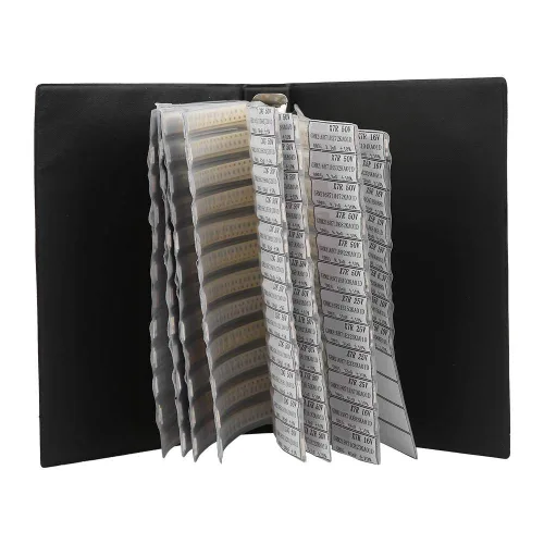 Vista 6 de Libro de muestras de condensador SMD 0805, 92 tipos/cada 50 (0.5pF-10uF) Total 4600 piezas, kit de libro de muestras combinado SMT