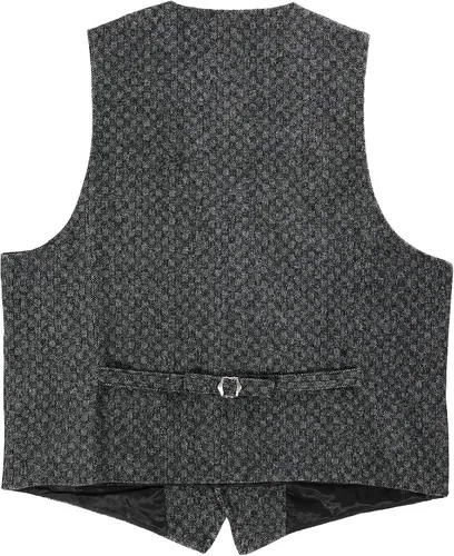 Vista 67 de Gioberti Chaleco de tweed formal de 6 botones para hombres