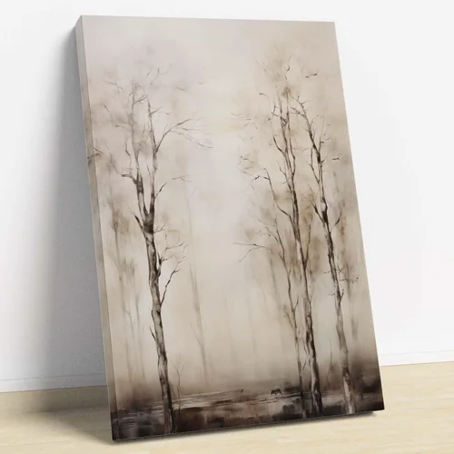 Vista 11 de Dthllay Impresiones Vintage de Bosque Paisaje Vintage Arte de Pared en Lienzo Cuadro Neutro Pintura Abstracta de Bosque Arte de Pared de Paisaje