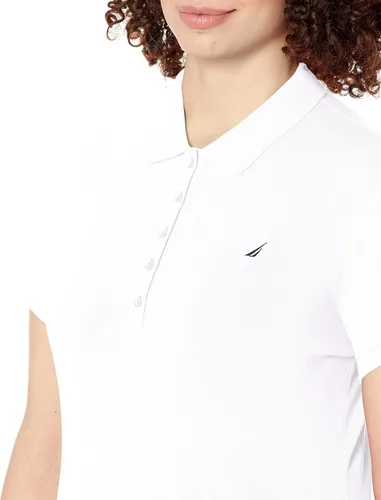 Vista 3 de Nautica Polo de algodón de manga corta con 5 botones para mujer