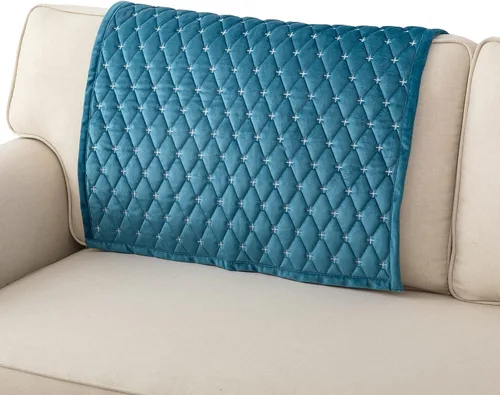 Vista 30 de Eismodra Almohadas para sofá, funda de sofá, fundas de sofá modular para sofá de 3 cojines, fundas de sofá para perros, gatos y mascotas, sofá Azul