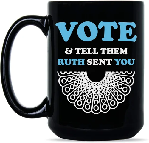 Vista 2 de We Got Good Ruth Bader Ginsburg Taza de café RBG Vote