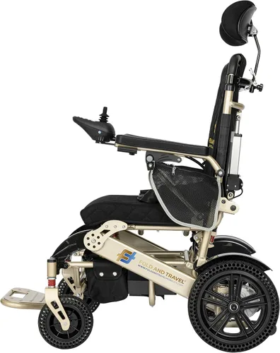 Vista 2 de Silla de ruedas eléctrica reclinable, ligera, de primera calidad, silla de ruedas eléctrica reclinable automática