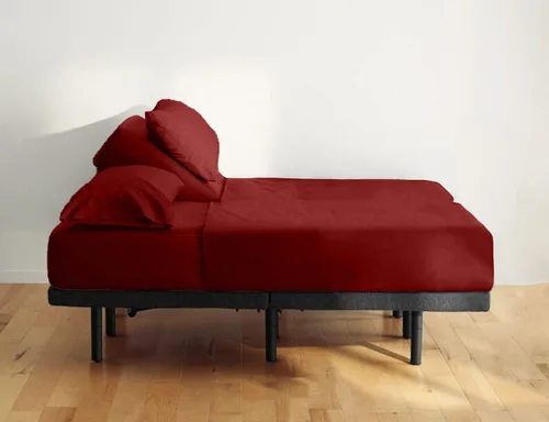 Vista 14 de Juego de sábanas Queen de 800 hilos, parte superior flexible para cama ajustable, juego de sábanas de 4 piezas, 100% algodón egipcio, bolsillo