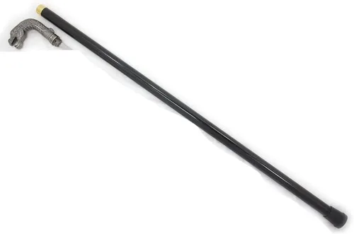 Vista 5 de Snake Eye Tactical Mango de peltre para bastón de caminar de 34.5 pulgadas con pequeño almacenamiento sin hoja