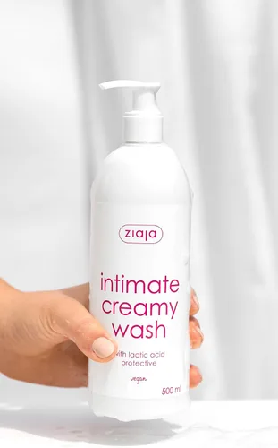 Vista 3 de Ziaja Lavado Cremoso Íntimo con Protección de Ácido Láctico 500 Ml