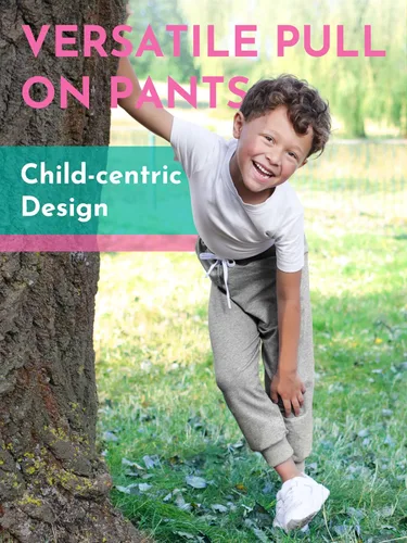 Vista 4 de Resinta Paquete de 4 pantalones deportivos para niños pequeños y niños, pantalones deportivos con cordón ajustable, ropa deportiva casual