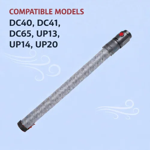 Vista 4 de Conjunto de manguera gris/rojo diseñado para adaptarse a aspiradoras Dyson DC40 y DC41