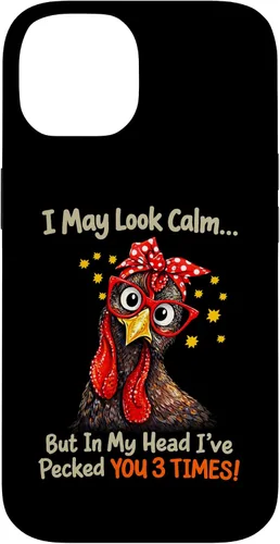Vista 4 de I May Look Calm But in My Head Ive Pecked You 3 Times Funny Case for iPhone XR