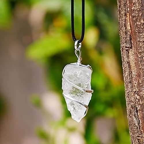 Vista 8 de SUBYATH Crystal Necklace, Stone Necklaces For Women, Crystals Necklace For Men, Raw Crystal Necklace, Spiritual Gifts, Crystal And Stones Pendant