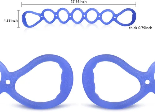 Vista 2 de Banda de ejercicio de resistencia elástica de 7 anillos, bandas de entrenamiento de BetterJonny para yoga, ejercicios de pies, piernas y brazos