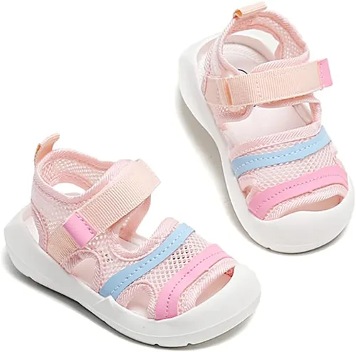 Vista 27 de OAISNIT Sandalias deportivas para bebés, niños y niñas, ligeras, antideslizantes, suela de goma, zapatos de agua acuática para playa, zapatos