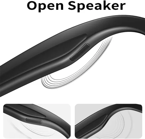 Vista 3 de Lentes inteligentes AI con cámara de 8 MP – Gafas de sol Bluetooth para hombres con traducción en tiempo real, asistente de voz, audio de oído