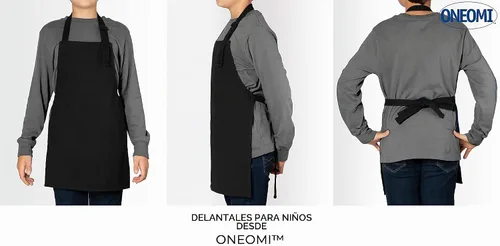 Vista 6 de Delantal para niños, pequeño, 100% algodón con una correa ajustable para adaptarse a todas las edades
