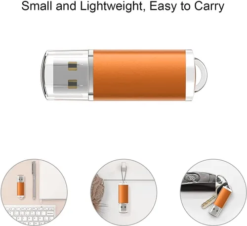 Vista 5 de K&ZZ Unidad flash USB de 4 GB, paquete de 5 unidades USB 2.0, unidades flash USB 2.0 de fácil almacenamiento, unidad de pulgar 4G Gig Stick Zip