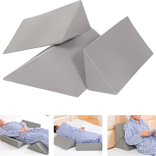 Vista 8 de Fanwer Cuñas de cama y posicionadores corporales (3 en 1), Cuñas de 40 grados para posicionamiento en cama, Almohadas posicionadoras para personas