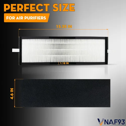 Vista 2 de Paquete de 2 filtros HEPA para purificador de aire Alen T500, TF-60 / TF-60-MP, HEPA 13 / MERV 17, compatible con filtro de repuesto Alen T500