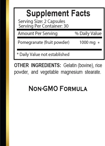 Vista 5 de Extracto de granada - Mezcla de fruta de granada, semillas y extracto de cáscara, antioxidantes veganos, jugo de granada en polvo, suplemento