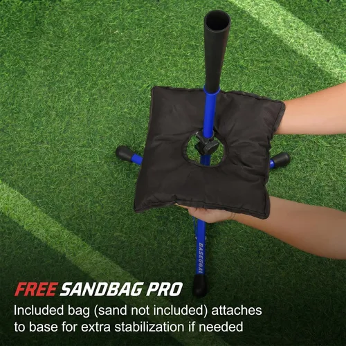 Vista 6 de BaseGoal - Tee de béisbol para niños, tee de bateo, tee de sóftbol, tee de bateo para jóvenes, tee de teeball, tee de viaje, altura fácilmente