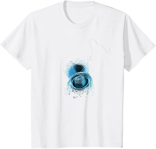 Vista 20 de Shattered Yo Yo - Camiseta de diseño azul impresionante, Negro, S