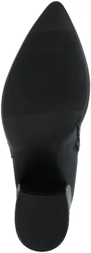 Vista 6 de Nautica Botas de invierno con tacón de bloque para mujer, punta puntiaguda, cremallera lateral media, Yeva