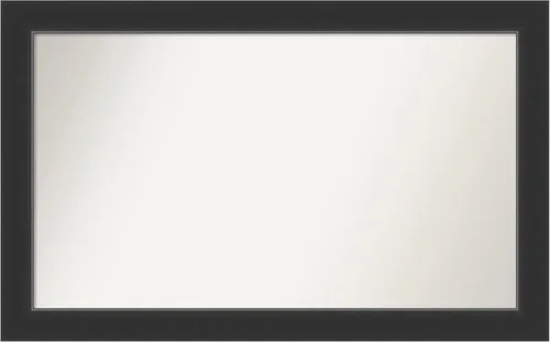 Vista 292 de Amanti Art Espejo personalizado, espejo de baño negro Astor, espejo de pared o espejo de tocador de baño sobre el fregadero (25 x 25 pulgadas)