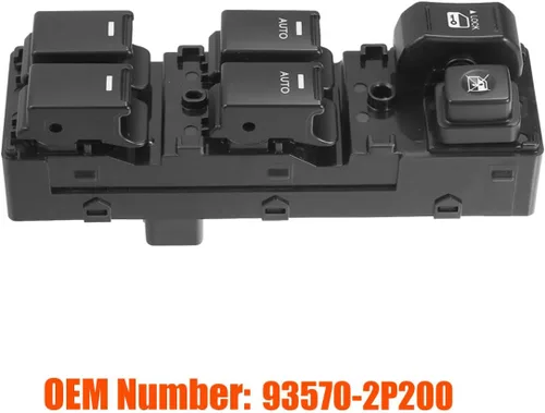 Vista 3 de 93570-2P200 Interruptor de ventana de control eléctrico delantero izquierdo compatible con Kia Sorento 2010-2012, reemplazo del interruptor