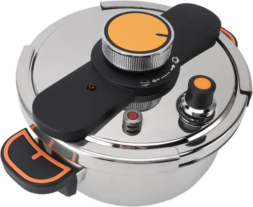 Vista 9 de JTLB Olla a presión profesional de acero inoxidable con calefacción uniforme eficiente y de gran capacidad, olla para conservas de cocina casera (5L)