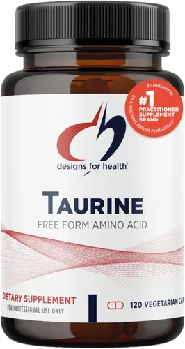 Vista 3 de Designs for Health Cápsulas de taurina – 1000 mg (0.04 oz) pastillas de aminoácidos de taurina – Apoyo cardiovascular – Suplemento sin OMG + vegano