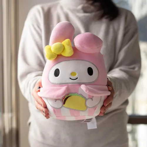 Vista 6 de Squishmallows Peluche de la serie My Melody with Taco Food Truck de 8 pulgadas, Kellytoy oficial, juguete coleccionable suave y esponjoso de Hello