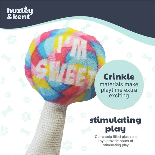 Vista 7 de Huxley & Kent Juguete de Peluche para Gatos - Juguete Interactivo de Hierba Gatera para Gatos y Gatitos - Suave con Crujido y Hierba Gatera