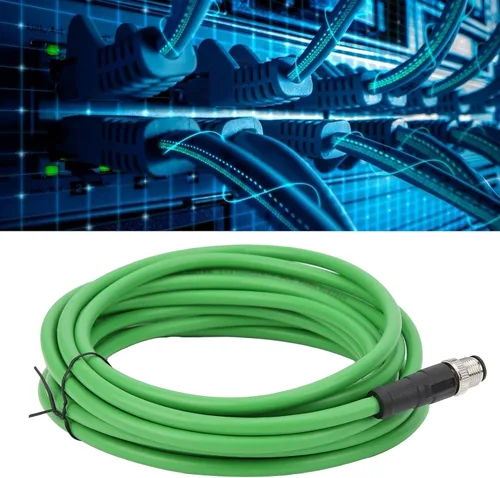 Vista 6 de Kadimendium al cable industrial RJ45 de Ethernet IP67Connecting línea 16.4 ft/16 4ft longitud D código 4pin cable macho