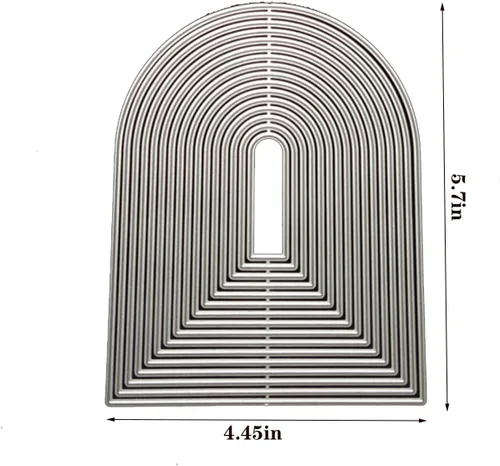 Vista 3 de Troqueles de metal de arco para hacer tarjetas, plantillas de corte para álbumes de recortes, álbum de fotos, plantilla de estampado de papel
