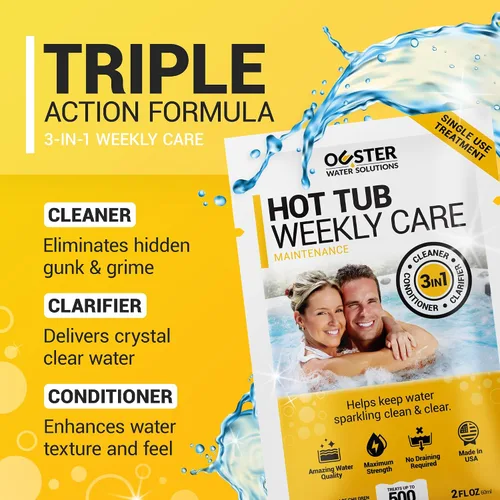 Vista 3 de Bio Ouster Paquete de cuidado semanal 3 en 1 y purga de energía, productos químicos para bañera de hidromasaje, limpiador de spa, productos químicos