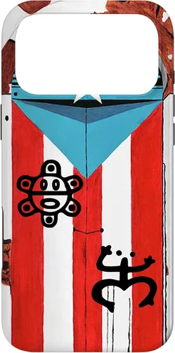 Vista 22 de Funda con diseño de bandera de Puerto Rico Coqui Sun Taíno, Boricua Pride Cover Case para iPhone 17
