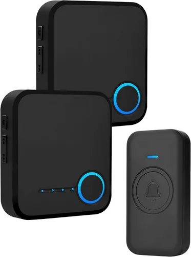 Vista 11 de FOVKSUC Timbre Inalámbrico, Timbre de Puerta Impermeable con 60 Melodías, 5 Niveles de Volumen y Flash LED, Timbre de Aula de Largo Alcance de 1000