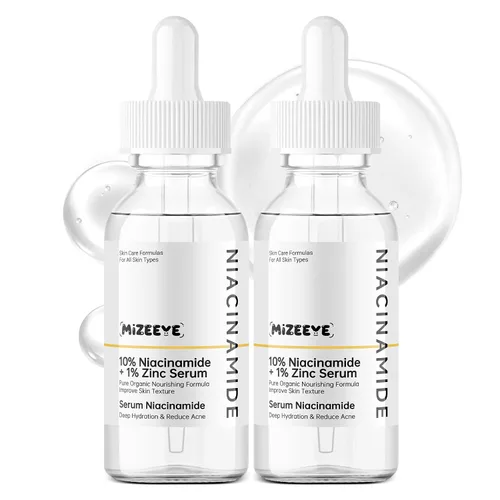Vista 8 de Suero facial de niacinamida 10% + zinc 1% para niñas y mujeres, suero hidratante de niacinamida para el acné, enrojecimiento.