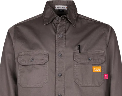 Vista 4 de Titicaca FR Shirt Flame Resistant Work Shirt Men's Cotton 7.5oz Welding Shirt