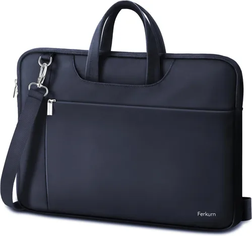 Vista 15 de Ferkurn Laptop Case Bag for Women Men Briefcase Messenger Bag, 15.6 16 Inch Negro