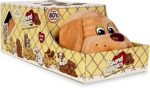 Vista 7 de Basic Fun Pound Puppies - Peluche clásico de animal de peluche - Gran regalo para niñas y niños - 43 cm - Beige