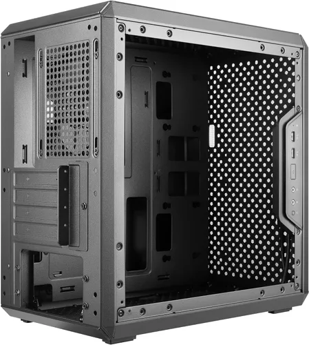 Vista 15 de Cooler Master MasterBox Q300L Torre Micro-ATX con filtro de polvo de diseño magnético, panel lateral acrílico transparente, E/S ajustable y flujo