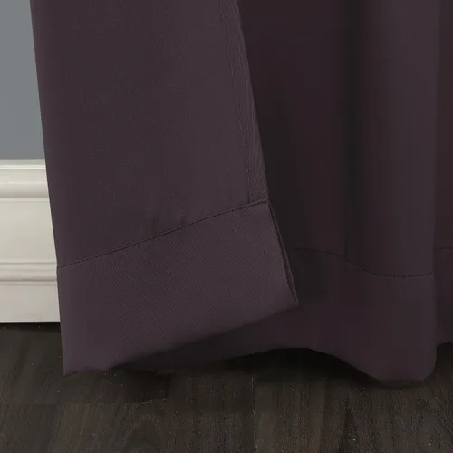 Vista 177 de Sun Zero Easton Panel de Cortina Opaca con Ojales de Ahorro de Energía, 40" x 63", Gris, Gris Raíz = {'valor': "['Gris']"}