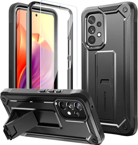 Vista 14 de URBANITE Funda para Samsung Galaxy A13 con soporte, protección a prueba de golpes de grado militar con protector de pantalla compatible con teléfono