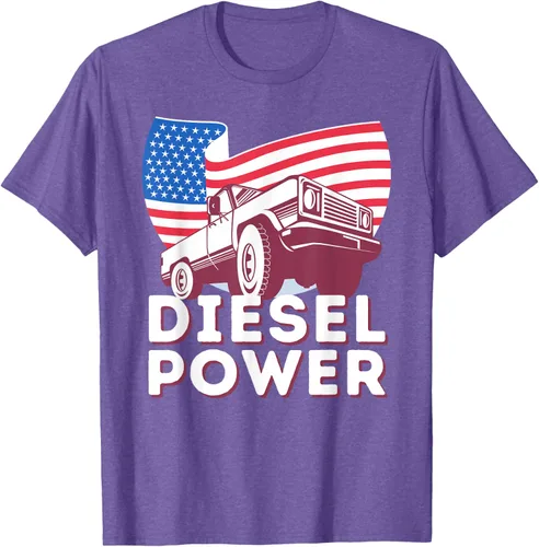 Vista 8 de Diesel Power American Flag - Camiseta de camioneta de mecánico diésel, Negro, S
