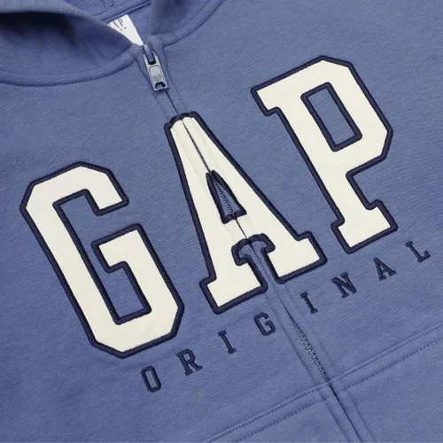 Vista 15 de GAP Sudadera con capucha y cremallera completa con logotipo para niños