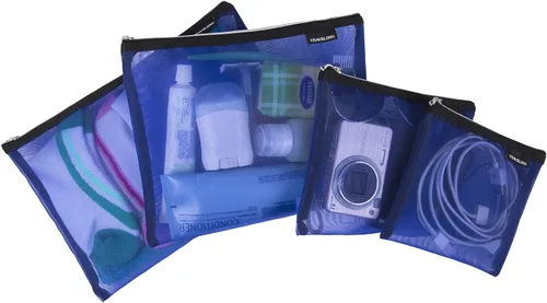 Vista 4 de Travelon Juego de 4 bolsas de malla, Gris, Travelon Juego de 4 bolsas de malla