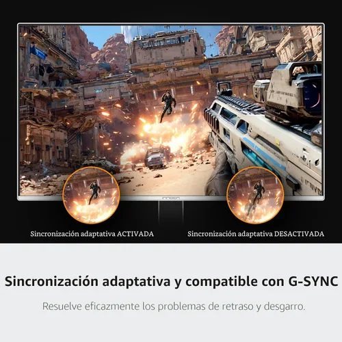 Vista 5 de INNOCN 27" QD-OLED 2K QHD 2560 x 1440P 280Hz 240Hz PC Monitor de consola de juegos, 0.03ms, HDR400, HDMI, DisplayPort, altavoz incorporado, soporte