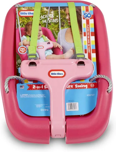 Vista 3 de Little Tikes Columpio 2-en-1 ajustado y seguro, Magenta