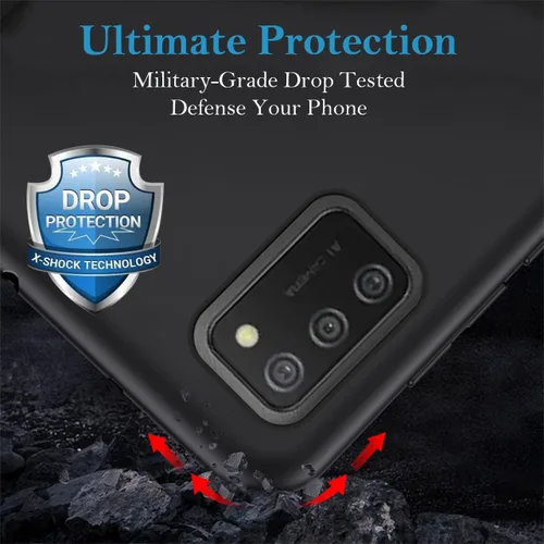 Vista 5 de Funda de teléfono personalizada para Samsung Galaxy A03, funda protectora de TPU suave contra arañazos, color negro